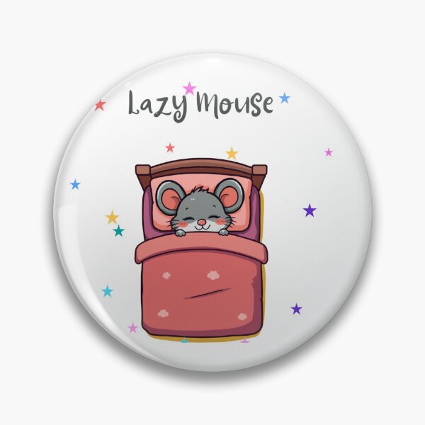 Item preview, lazy mouse sleeping In bed cozy aesthetic illustration designed and sold by DesignVaultLab.