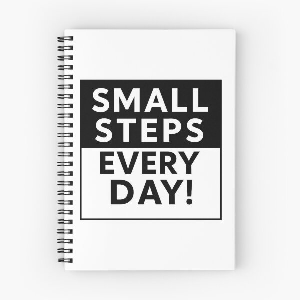 Item preview, Small Steps Every Day | Motivational Minimalist Typography Design designed and sold by LibbArt.