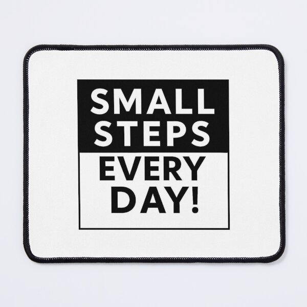 Item preview, Small Steps Every Day | Motivational Minimalist Typography Design designed and sold by LibbArt.