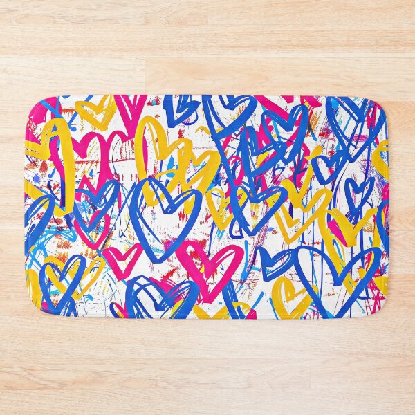 Item preview, Vibrant Pink, Blue And Yellow Scribble Hearts Designs designed and sold by DEC02.