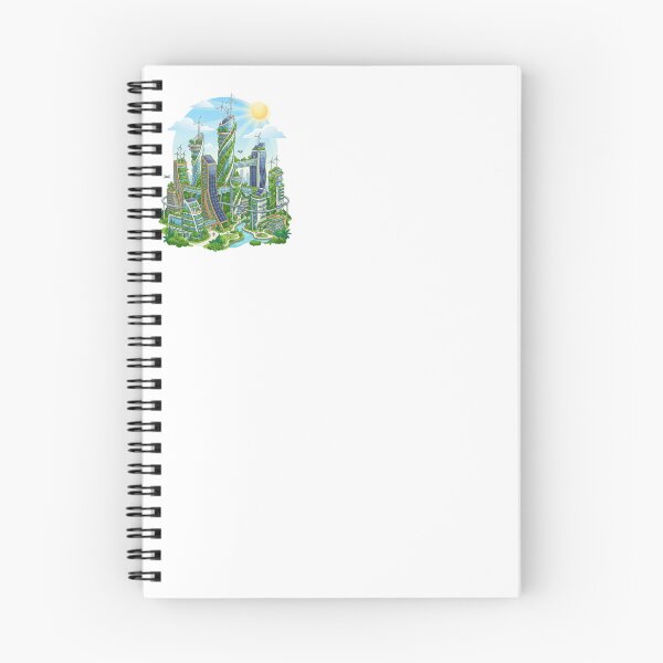 Item preview, Solarpunk City Skyline Sustainable Future Green Architecture designed and sold by PictoVibe.