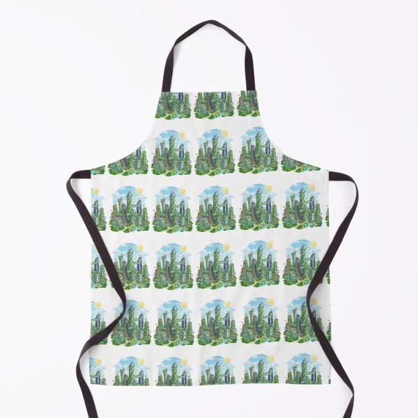 Item preview, Solarpunk City Skyline Sustainable Future Green Architecture designed and sold by PictoVibe.