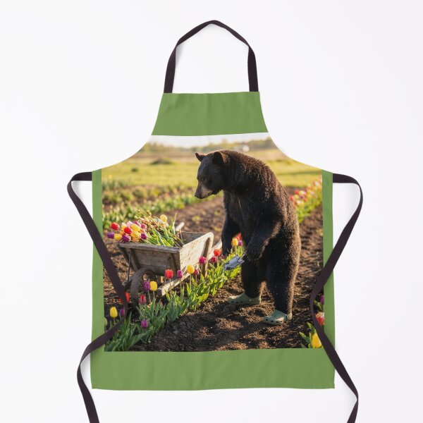 Item preview, Black Bear Tends Her Tulips designed and sold by Tridentulus.