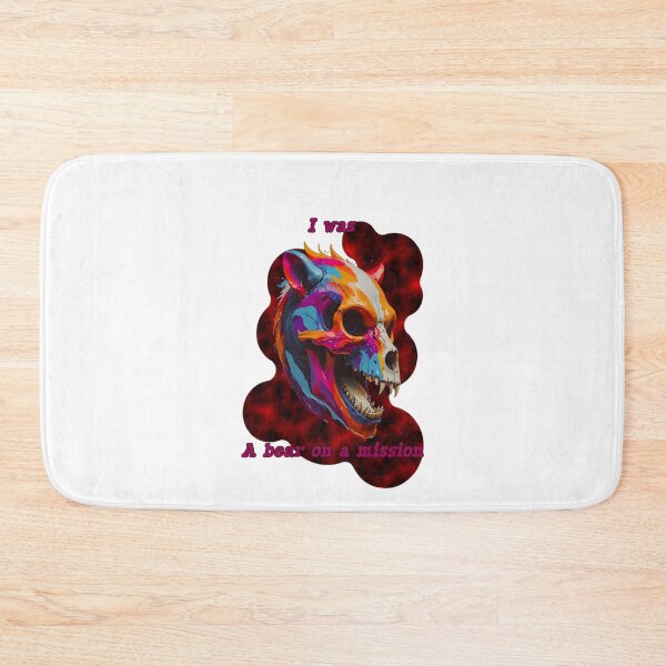 Item preview, I Was A Bear On A Mission Colorful Skull Mascot designed and sold by Animalloveus.