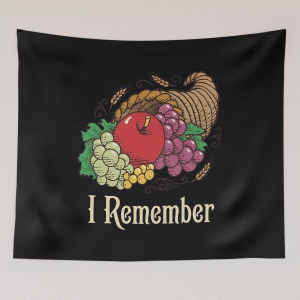 Item preview, I Remember Cornucopia Harvest Fruit Vintage Design designed and sold by Sugengthecraftd.