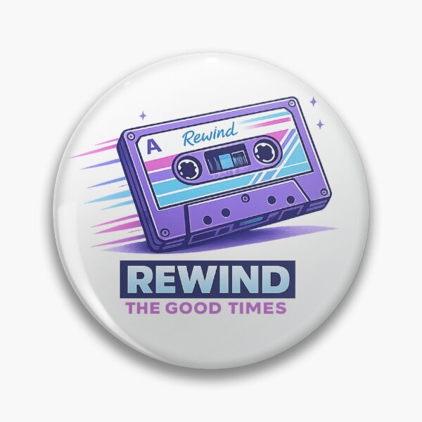 Item preview, Rewind The Good Times Retro Cassette Tape Minimalist T-Shirt Design designed and sold by Newthingzy.
