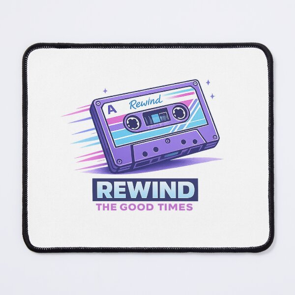 Item preview, Rewind The Good Times Retro Cassette Tape Minimalist T-Shirt Design designed and sold by Newthingzy.