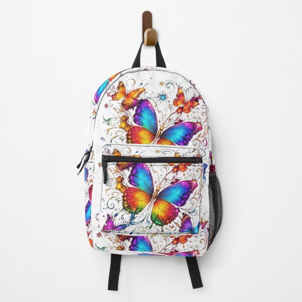 Item preview, Radiant Neon Butterfly | Liquid Chrome Fantasy Art designed and sold by Rawafi Art Studio.