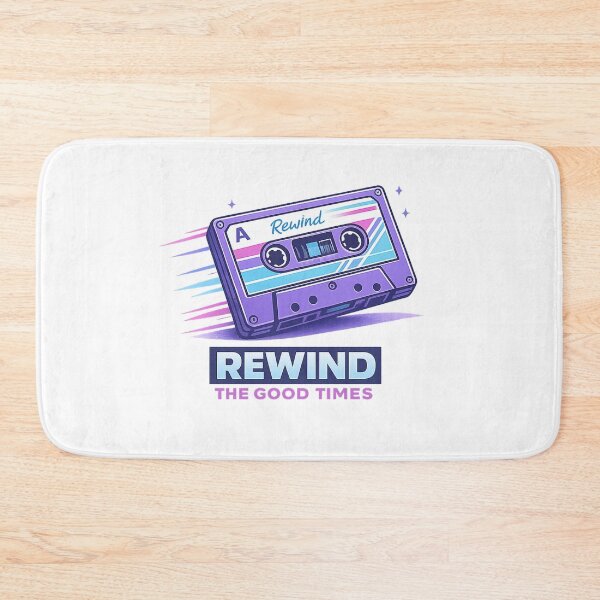 Item preview, Rewind The Good Times Retro Cassette Tape Minimalist T-Shirt Design designed and sold by Newthingzy.