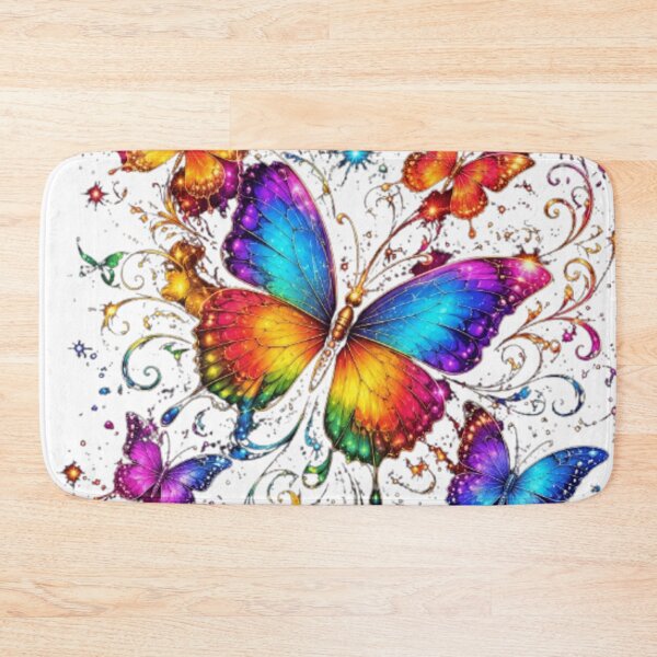 Item preview, Radiant Neon Butterfly | Liquid Chrome Fantasy Art designed and sold by Rawafi Art Studio.
