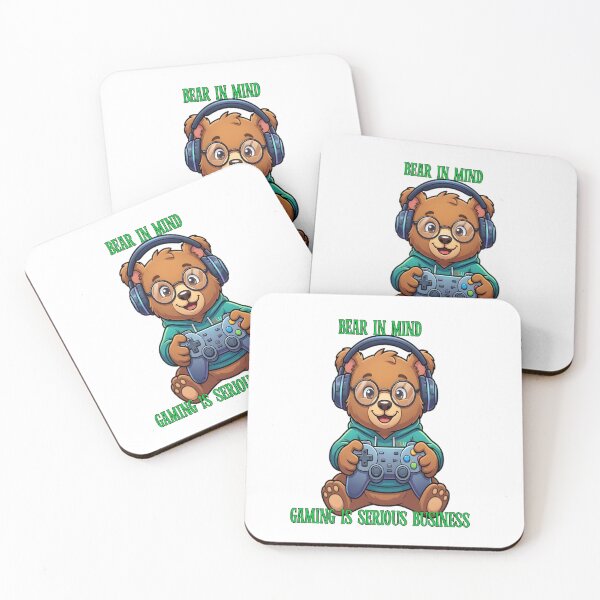 Item preview, Bear In Mind Gaming Is Serious Business Cute Chibi Gamer Bear designed and sold by Animalloveus.