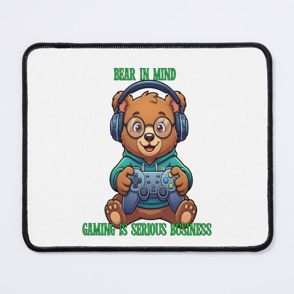 Item preview, Bear In Mind Gaming Is Serious Business Cute Chibi Gamer Bear designed and sold by Animalloveus.