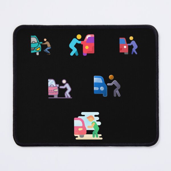 Item preview, We Are All Pushing Our Cars — Funny Breakdown Emoji Sticker Pack designed and sold by Yasmine Mohammed.