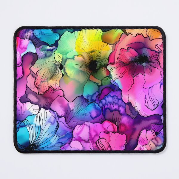 Item preview, Alcohol Ink-Style Colorful Wavy Floral Digital Designs designed and sold by DEC02.