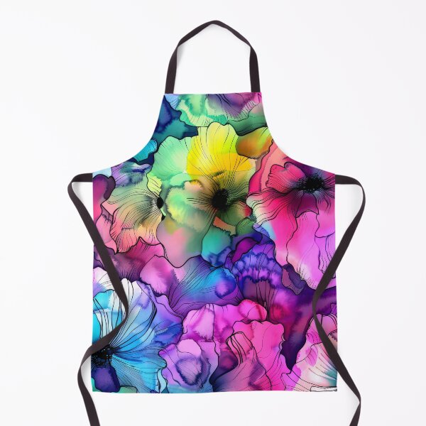 Item preview, Alcohol Ink-Style Colorful Wavy Floral Digital Designs designed and sold by DEC02.