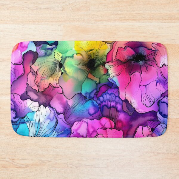 Item preview, Alcohol Ink-Style Colorful Wavy Floral Digital Designs designed and sold by DEC02.