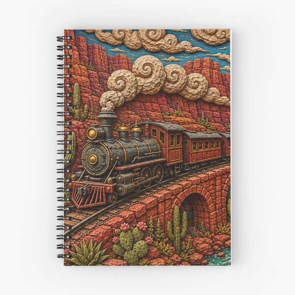 Item preview, Canyon Express | Vintage Steam Train Desert Landscape Art designed and sold by IGLCreative.
