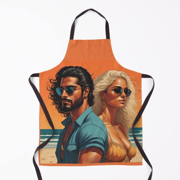 Item preview, Sunset Beach Romance Vintage Couple Pop Art designed and sold by UmSkelig834.