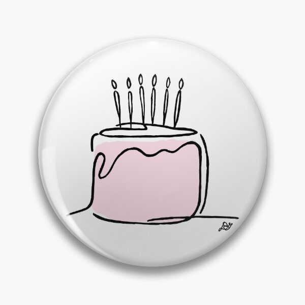 Item preview, Birthday Cake Celebration Line Art Print designed and sold by Evil B Creative.