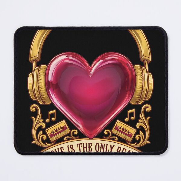 Item preview, Luminous Heart Headphones Music Love designed and sold by Sugengthecraftd.