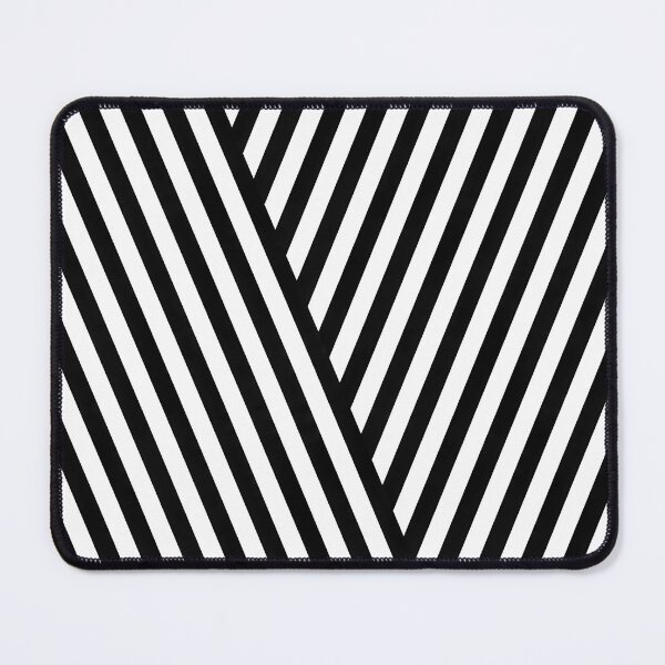 Item preview, Sharp Black and White Diagonal Striped Pattern designed and sold by zenjiinspired.