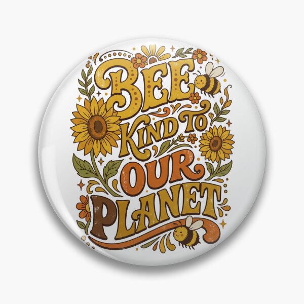 Item preview, Vintage 70s Bee Kind To Our Planet Retro Eco Activism designed and sold by PictoVibe.