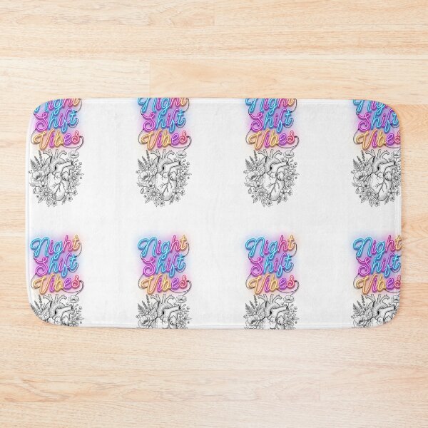 Item preview, Night Shift Vibes Nurse Medical Anatomical Heart Floral designed and sold by PictoVibe.