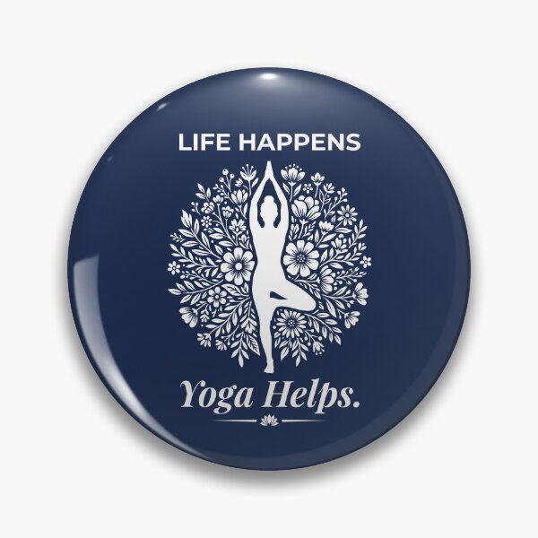Item preview, Life Happens Yoga Meditation Helps Wellness Lotus Pose 1 designed and sold by ChinkyCat Official.