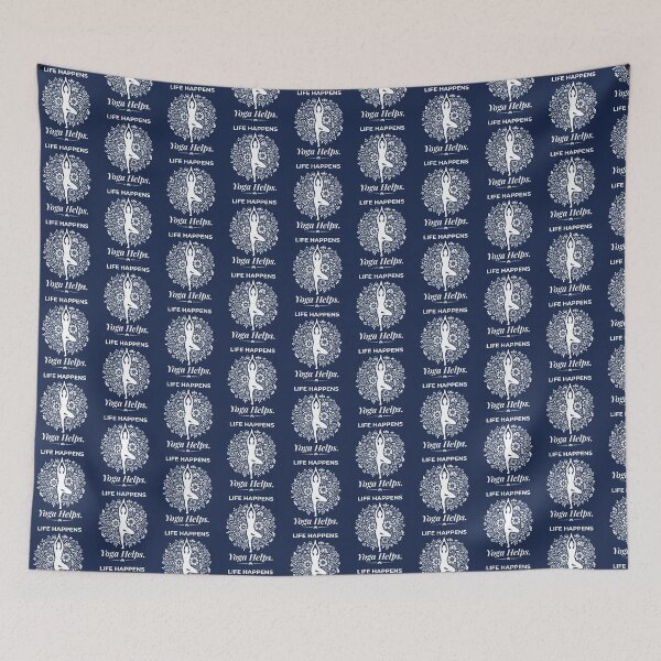 Item preview, Life Happens Yoga Meditation Helps Wellness Lotus Pose 1 designed and sold by ChinkyCat Official.