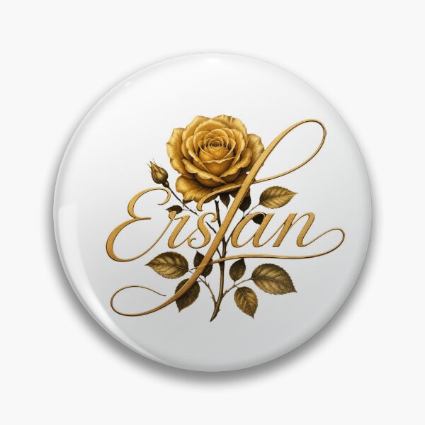 Artikelvorschau, Ersan Golden Rose Monogramm – Luxuriöse florale Namensgrafik auf schwarzem Hintergrund entworfen und verkauft von Joyfulfabric.