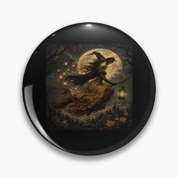 Item preview, Vintage Witchcore Harvest Moon Halloween designed and sold by POD DYNASTY.
