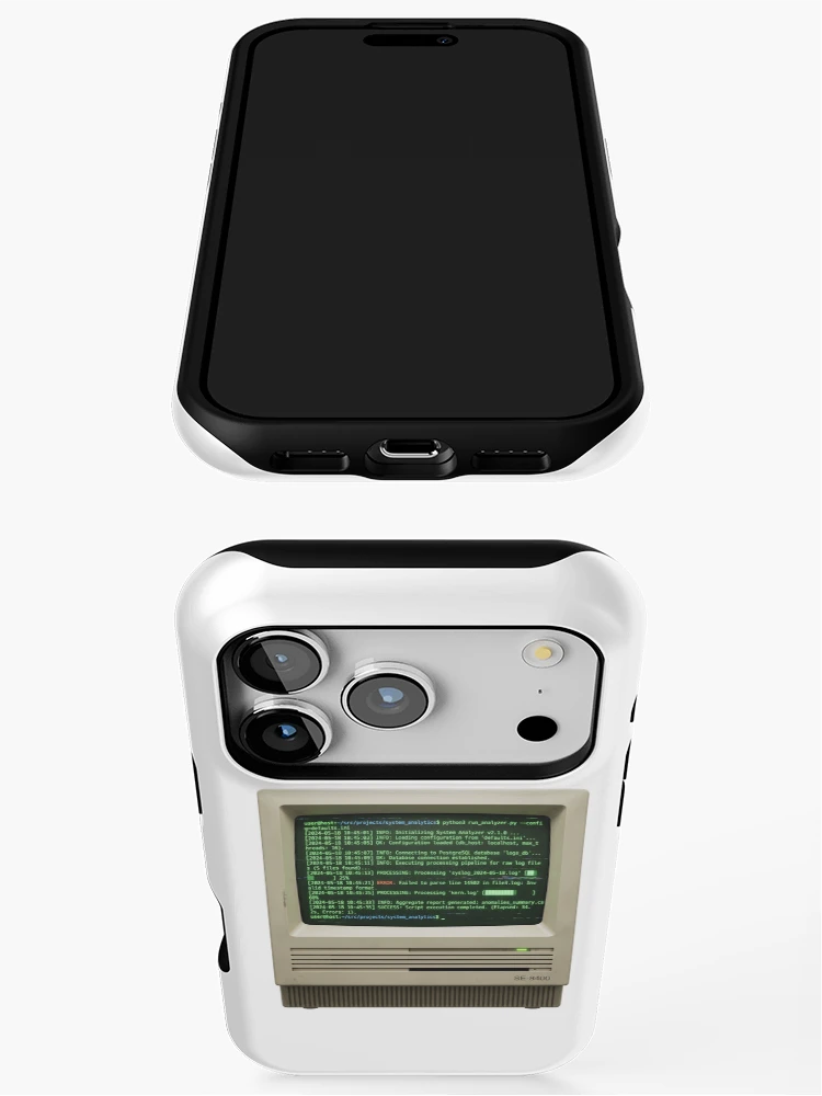 Thumbnail 3 of 4, iPhone Case, Python Programmer Terminal Script Automated Code Glitch IT designed and sold by PictoVibe.