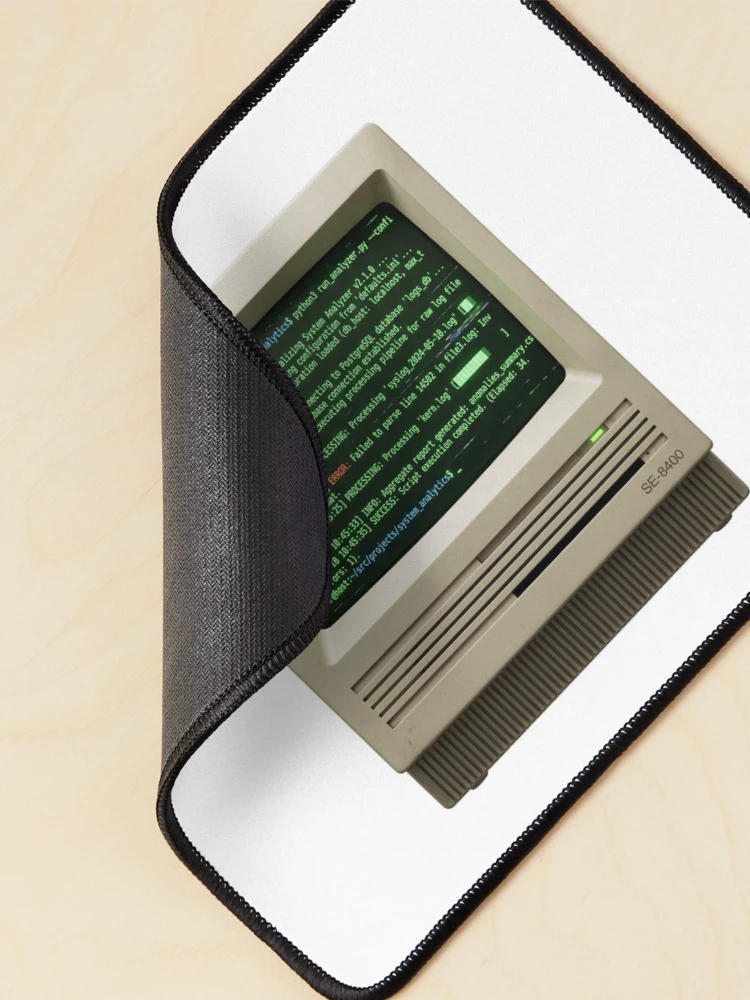 Thumbnail 2 of 5, Mouse Pad, Python Programmer Terminal Script Automated Code Glitch IT designed and sold by PictoVibe.