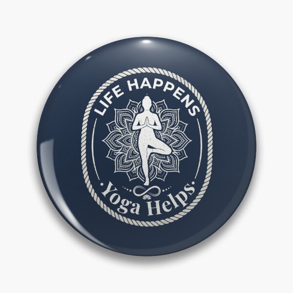 Item preview, Life Happens Yoga Meditation Helps Wellness Lotus Pose 2 designed and sold by ChinkyCat Official.