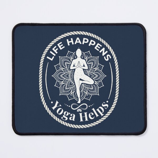 Item preview, Life Happens Yoga Meditation Helps Wellness Lotus Pose 2 designed and sold by ChinkyCat Official.