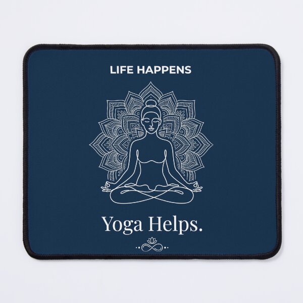 Item preview, Life Happens Yoga Meditation Helps Wellness Lotus Pose 3 designed and sold by ChinkyCat Official.