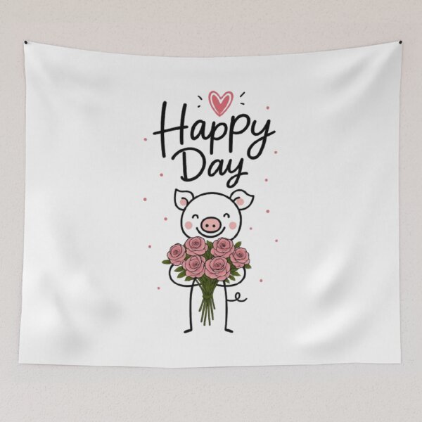 Item preview, Happy Pig  designed and sold by Snurly.