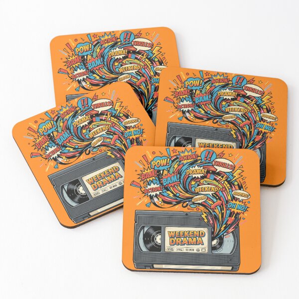 Item preview, Retro Video Cassette Weekend Drama Pop Art Comic designed and sold by RetroRewind Studio.