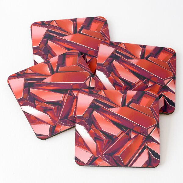 Item preview, Ruby Red Hues Shiny Metallic-Like Abstract Designs designed and sold by DEC02.