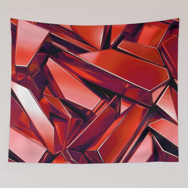 Item preview, Ruby Red Hues Shiny Metallic-Like Abstract Designs designed and sold by DEC02.