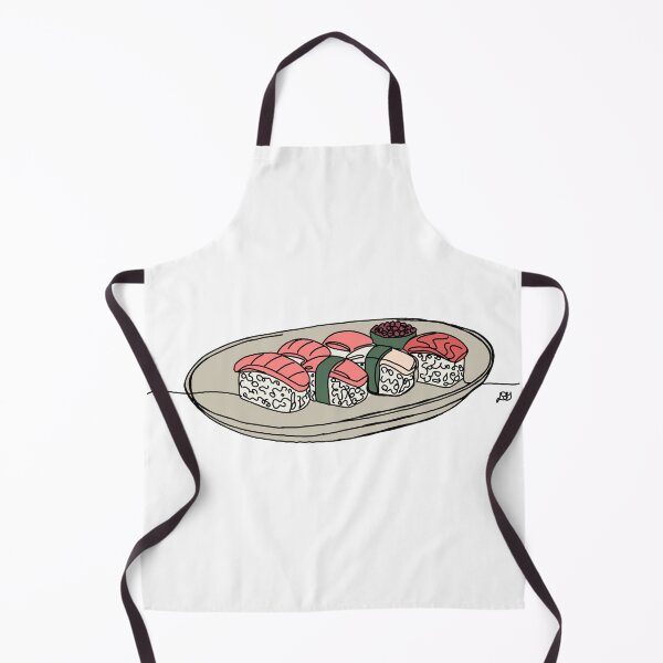 Item preview, Sushi Japanese Food Line Art Print designed and sold by Evil B Creative.