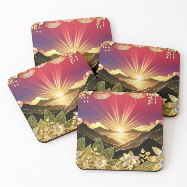Item preview, Luxurious Mountain Sunset Over Lake Stylized Digital Art designed and sold by DEC02.