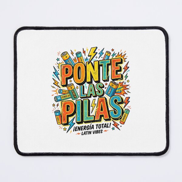 Item preview, Ponte Las Pilas Retro Spanish Motivational Quote Pop Art designed and sold by PictoVibe.