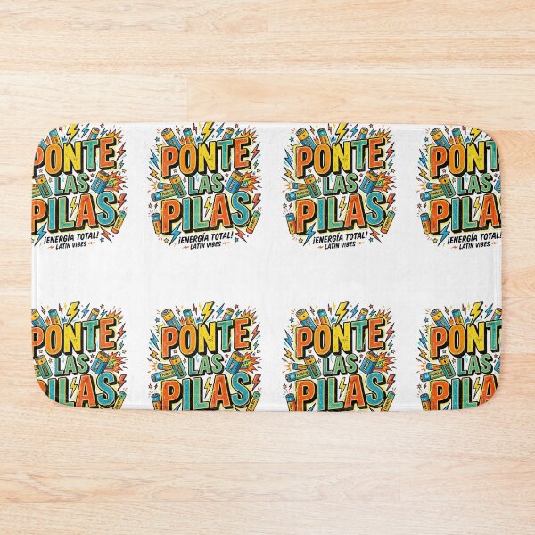 Item preview, Ponte Las Pilas Retro Spanish Motivational Quote Pop Art designed and sold by PictoVibe.