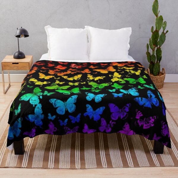 Item preview, Rainbow Butterfly Garden | Vibrant Neon Pattern designed and sold by Rawafi Art Studio.