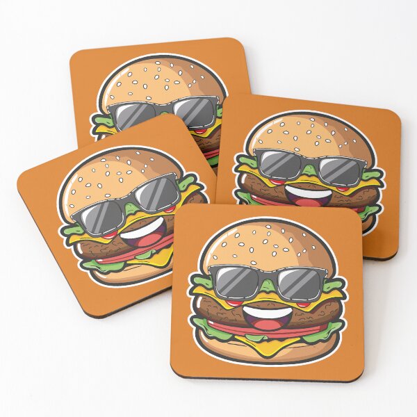 Item preview, Kawaii Hamburger – Cute Happy Burger Cartoon Design designed and sold by MerlinWear.