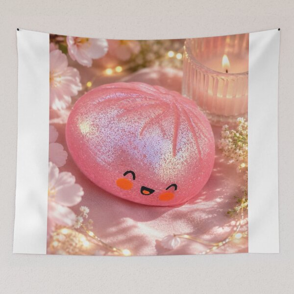 Item preview, Pink glitter dumpling squishie designed and sold by VultraVi.