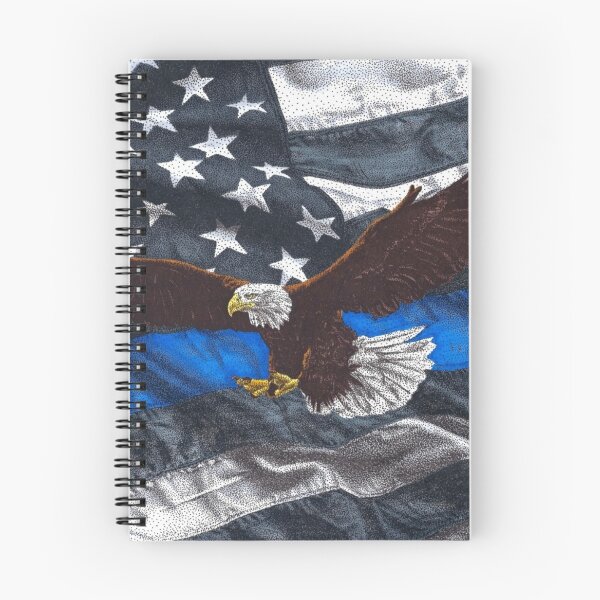 Item preview, Thin Blue Line Flag with Eagle designed and sold by Cora Worthington Art.