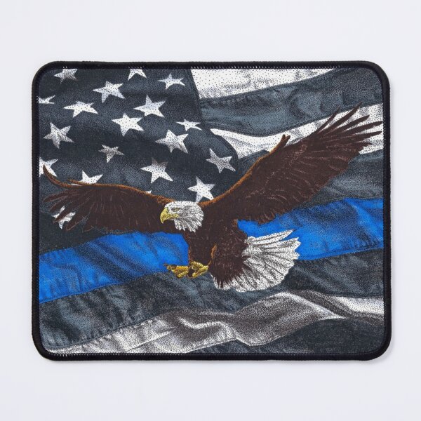 Item preview, Thin Blue Line Flag with Eagle designed and sold by Cora Worthington Art.