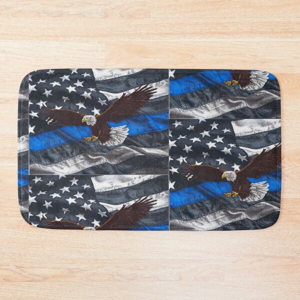 Item preview, Thin Blue Line Flag with Eagle designed and sold by Cora Worthington Art.